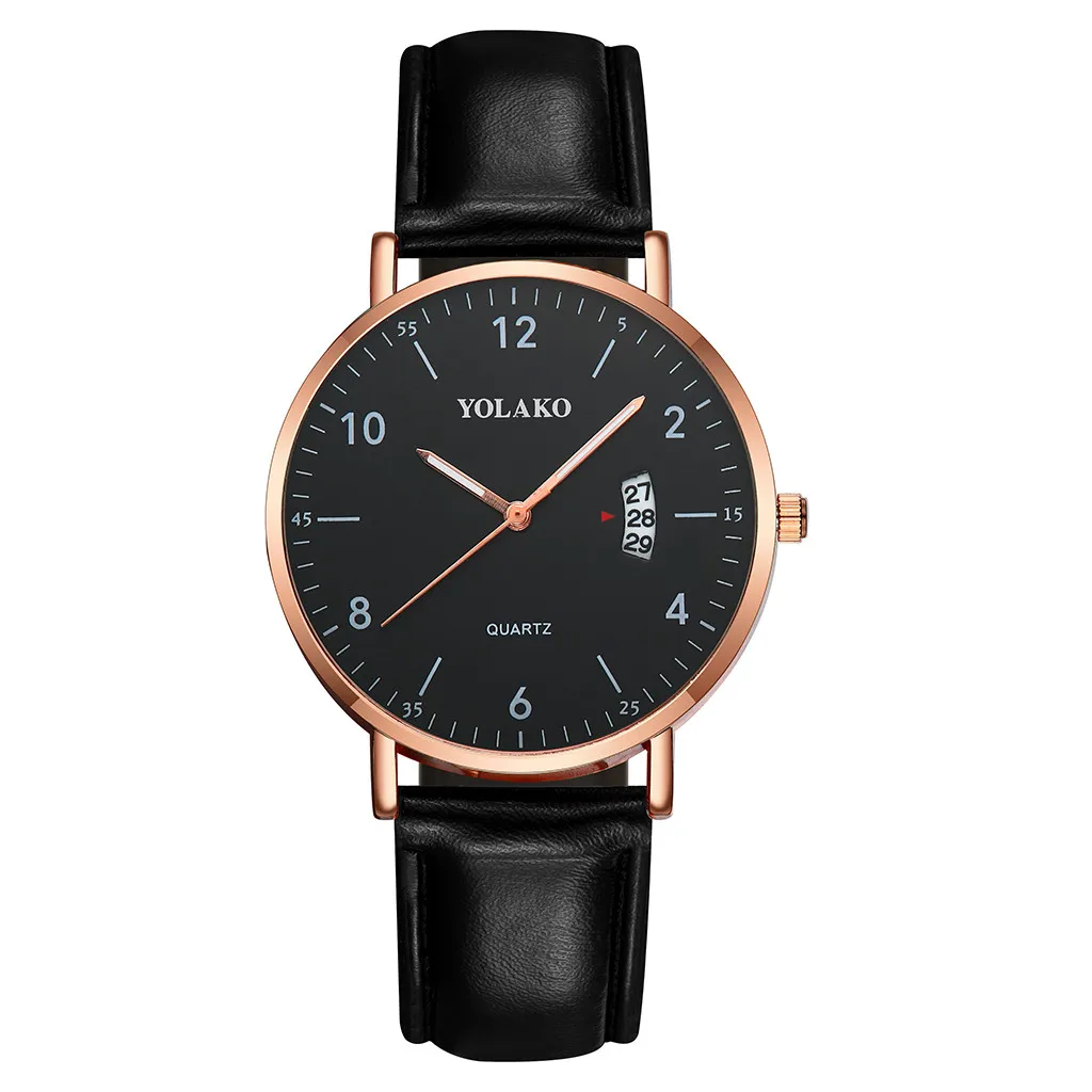 as show Reloj hombre, мужские часы, модные, бизнес стиль, Простой циферблат, ремешок, календарь, мужские кварцевые часы, мужские часы, erkek kol saati - Цвет: as show