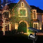 Лазерный проектор на солнечной батарее с полным небом и звездами, красный и зеленый, светодиодный сценический светильник для рождественской вечеринки, уличный садовый лазерный ландшафтный светильник для газона