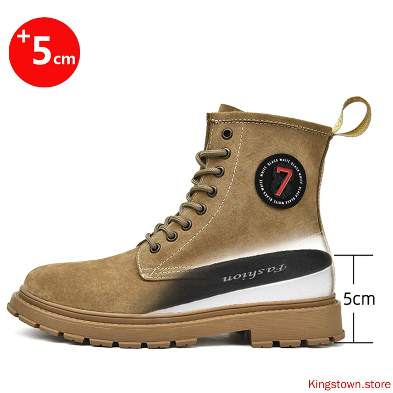 Мужская обувь Обувь увеличивающая рост Кожаные ботинки Зимние ботильоны