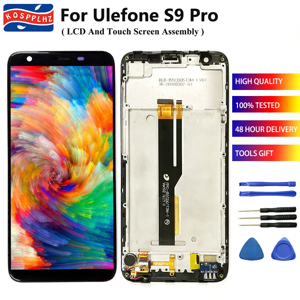 Для Ulefone S9 Pro ЖК дисплей сенсорный экран дигитайзер датчик в сборе + рамка 100%