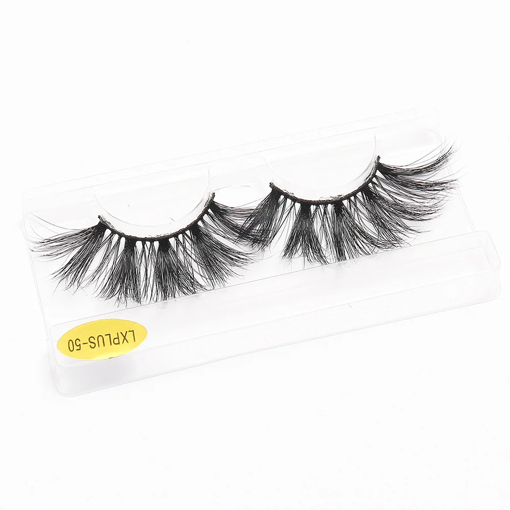 

25MM 5D Mink Full Strip Lashes Bulk Fluffy Natural Long False Eyelashes 100% Cruelty Free Handmade Mink Hair 10 Pairs