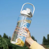 2000ml water bottle food grade large capacity plastic transparent drinking water bottle for office outdoor sport camping supplie