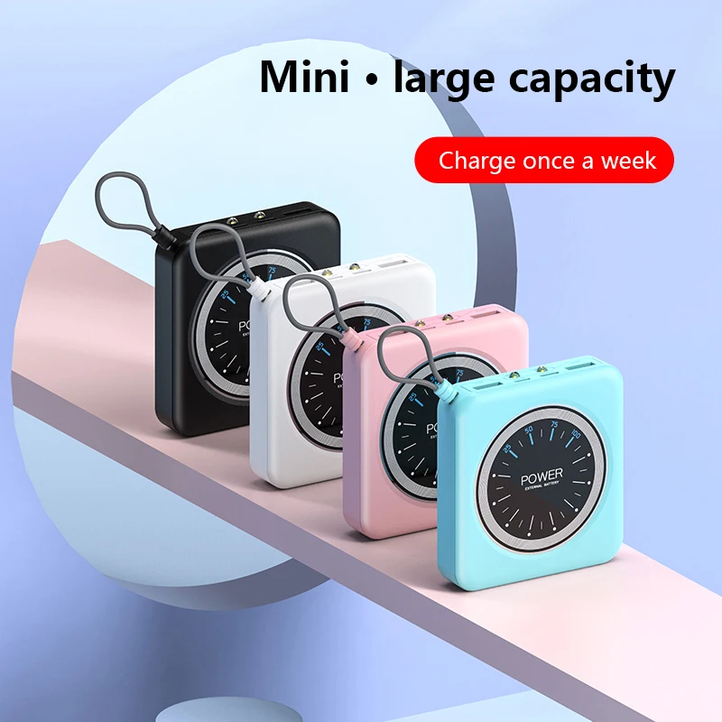 Mi ni power Bank 12000 мАч для IPhone 8 Xiao mi портативный bank зарядное устройство с двумя портами