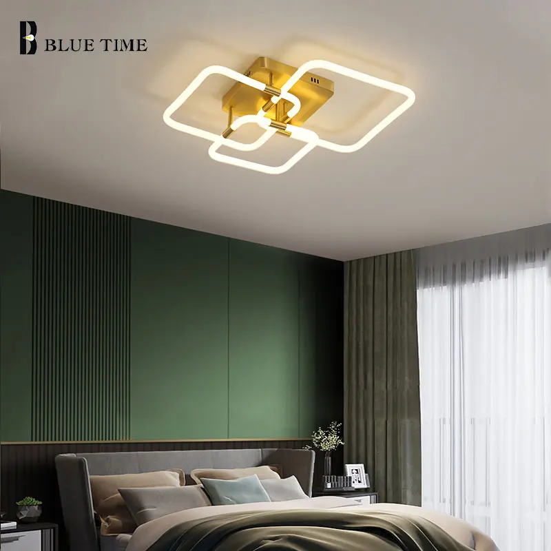 

All copper Led Chandelier Home Lamp 110V 220V Ceiling Mount Modern Ceiling Lamp for Bedroom Living room Kitchen Lighting Fixture