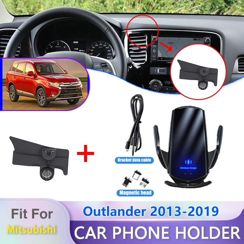 

Car Mobile Phone Holder for Mitsubishi Outlander MK3 2013~2019 Telephone Stand Bracket Air Vent Accessories for Iphone 2015 2016