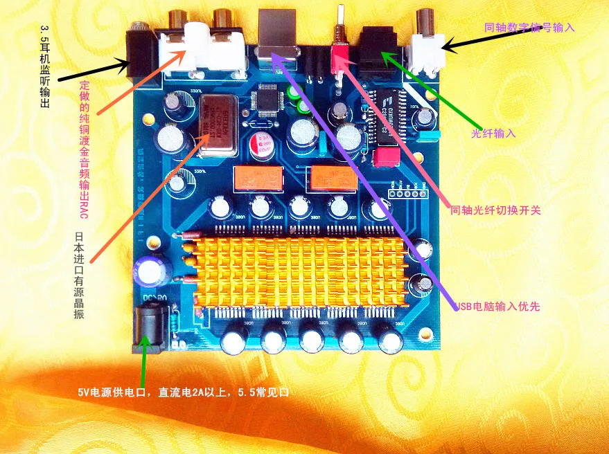

Decoder USB Fiber Coaxial DAC Decoder Board Tda1543 Eight and Ten Concurrent Fever Audio Card OTG