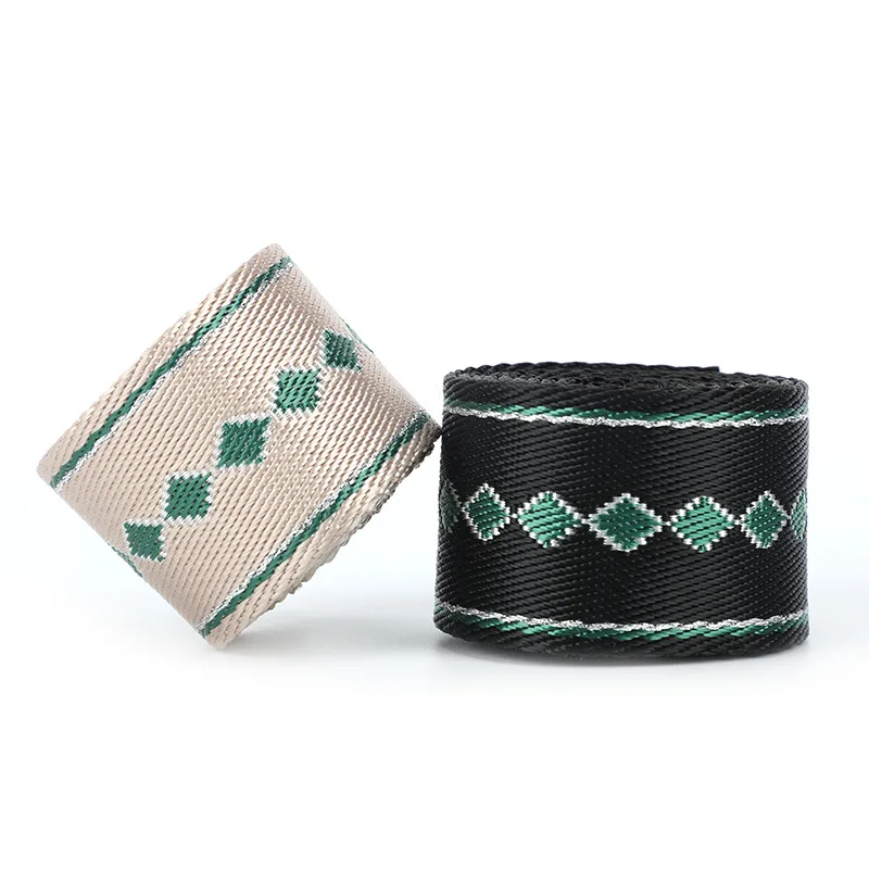 

Meetee 2M 38mm Polyester Jacquard Webbing Luggage Tied Band Bags Strap Belt Lace Ribbon DIY Garment Sewing Decoration Tape RD062