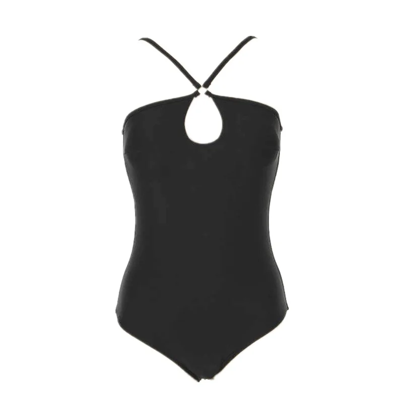 

One Piece Women Swimsuit Bathing Suit 2021 Plus Size Bikini New Korean Japanese Sexy Backless Pure Hot Solid Polyester Rash
