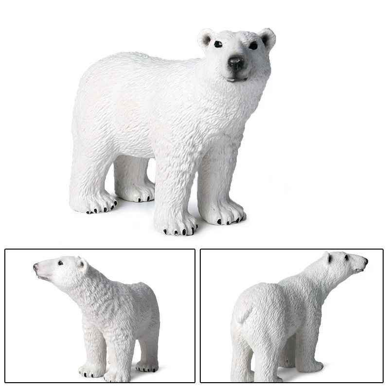 Экшн фигурка полярного медведя похожего на жизнь игрушка милые модели морских