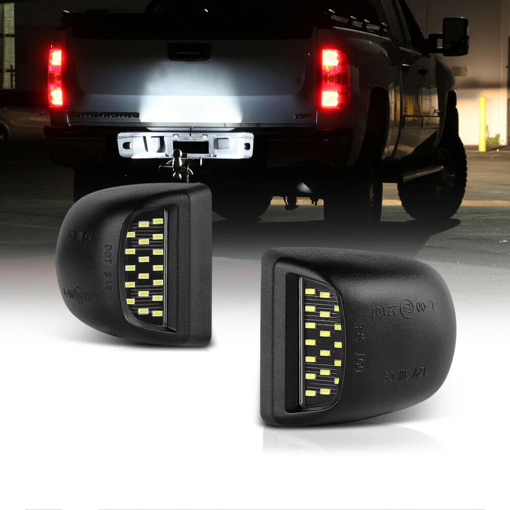 2 шт. SMD СВЕТОДИОДНЫЙ номерной знак для Chevy Silverado Avalanche 1999 2013 внешние светильники
