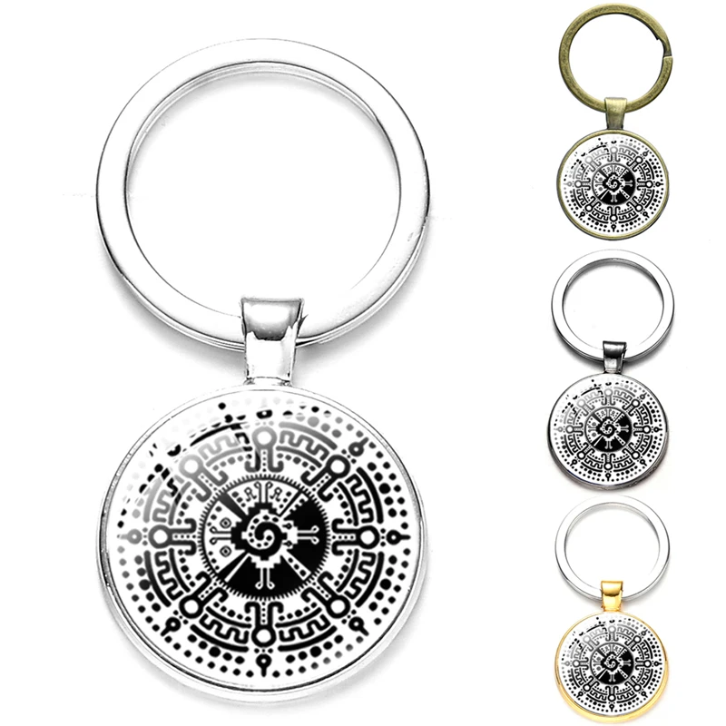 Новинка 2022 российские винтажные брелки из кабошона с художественной печатью Mayan