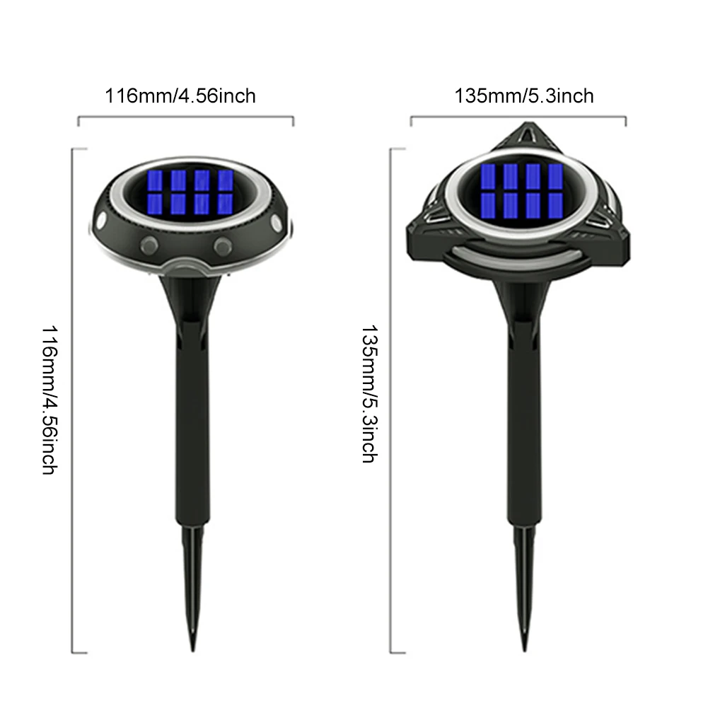 

2pcs Super Bright Solar Underground Light Colorful Change Outdoor Waterproof Solar Outdoor Waterproof Ground Plug Light