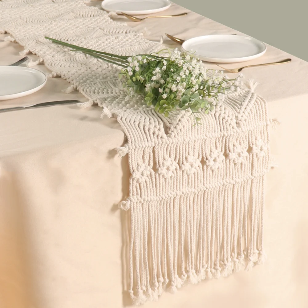 Хлопковая настольная дорожка для макраме в стиле бохо свадебные принадлежности