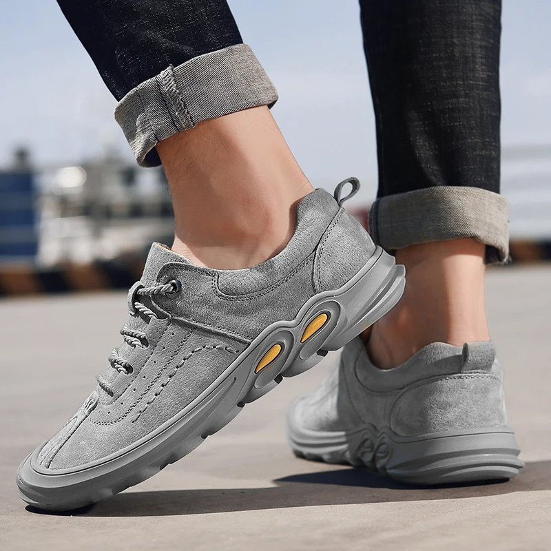 Fashion Men Sneakers for Casual Shoes genuine leather Breathable Lace up Mens cow Leather chaussure homme |