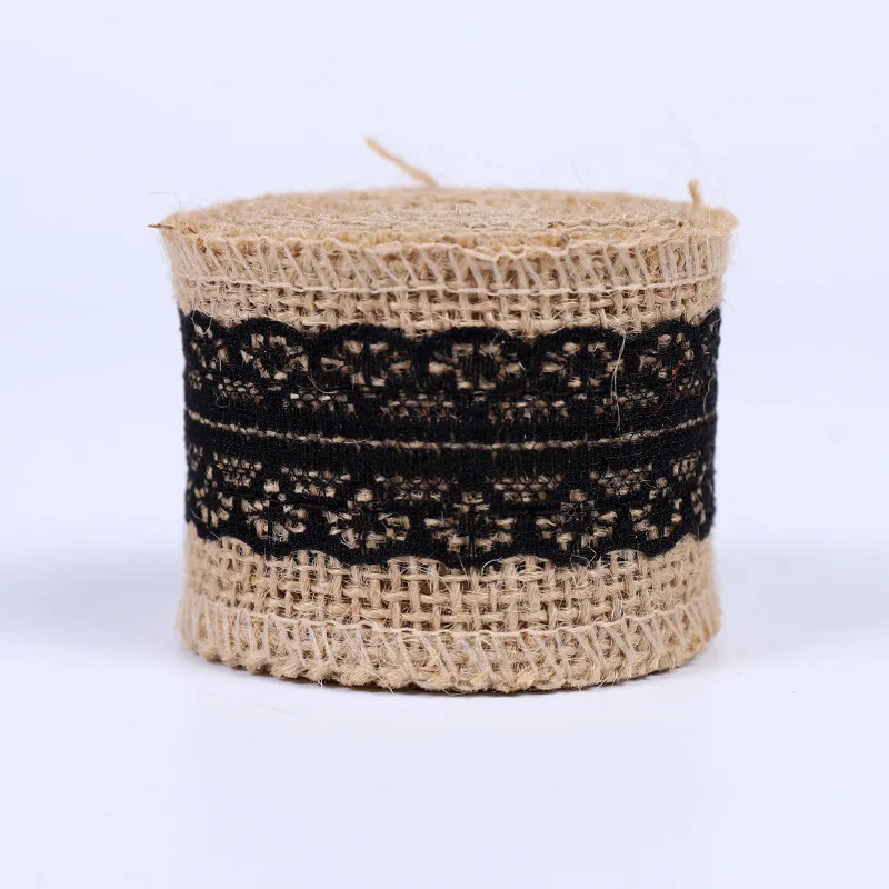 2 м/шт. ширина 5 см джутовая Мешковина В рулонах гессианская лента с кружевом