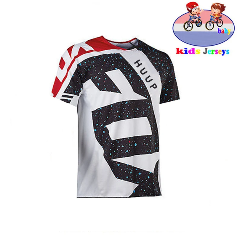 

2021 New Kids Quick Dry Motocross Jersey Downhil Mountain Bike DH Shirt MX Motorcycle Clothing thxp fox MTB jersey T-Shirts