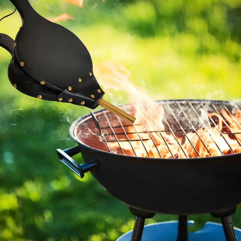 Камин сильфон Кнопка Деревянный воздуходувка ручной камин инструмент