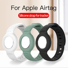 Replacement Bracelet For Apple Airtags Locator Tracker Anti-Lost Silicone Case Protective Cover Wristband Wearable Devices