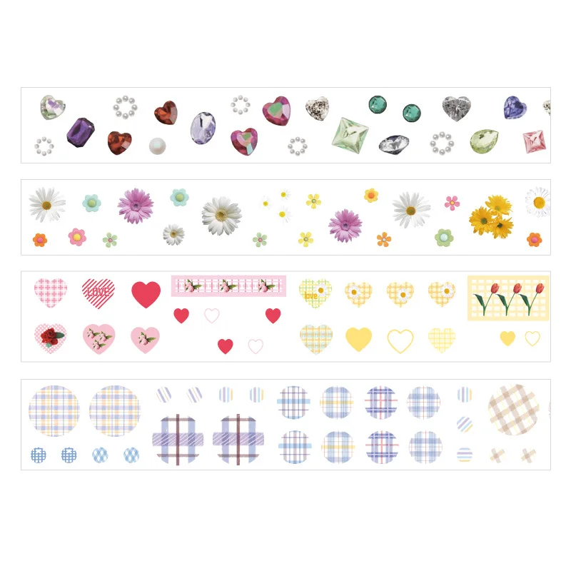 

Cartoon Transparent Animal Plant Washi Tape Japanese PET Sticker Scrapbooking Adhesive Decor Masking Tape