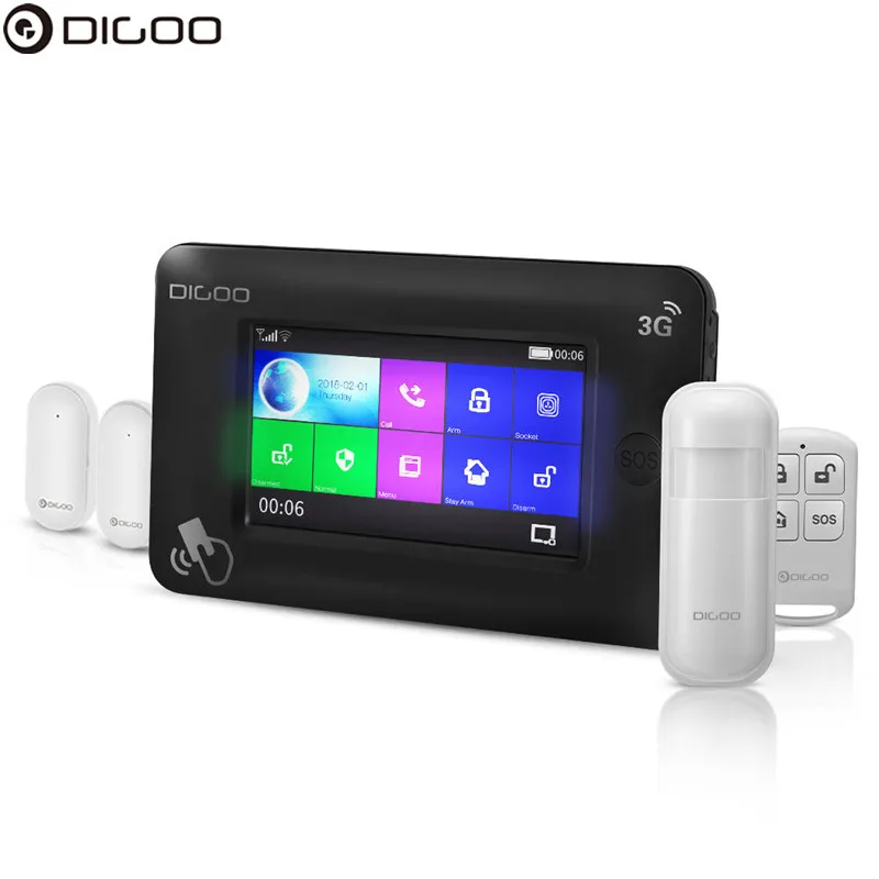 DIGOO умная домашняя система охранной сигнализации с сенсорным экраном 3G версия