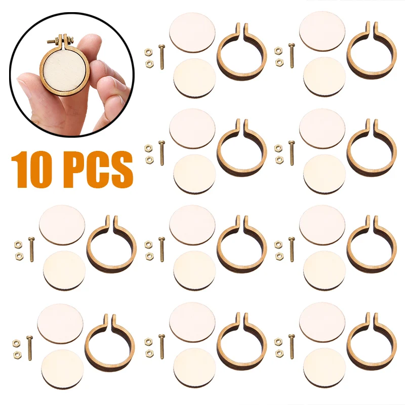 10 шт./партия деревянное мини-кольцо для вышивки крестиком ручной работы | Дом и