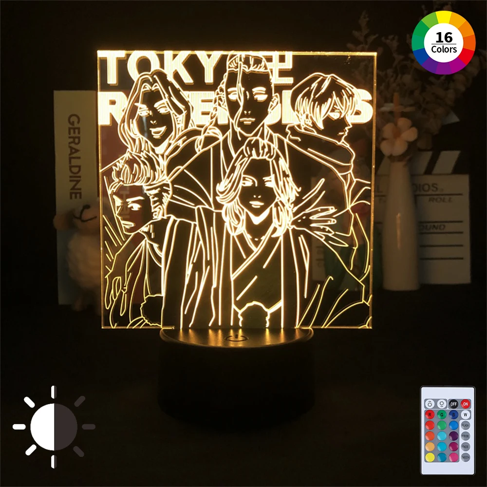 

Acrylic 3d anime lamp anime nightlights lamp figurine lighting for bedroom cartoon comics light home decor lamp Christmas gift