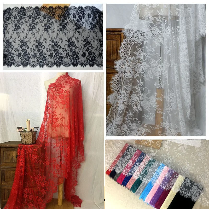 

16-Color Optional Promotional at Fire Sale Prices Export Mesh Eyelash Lace Handmade DIY Clothing Wedding Accessories