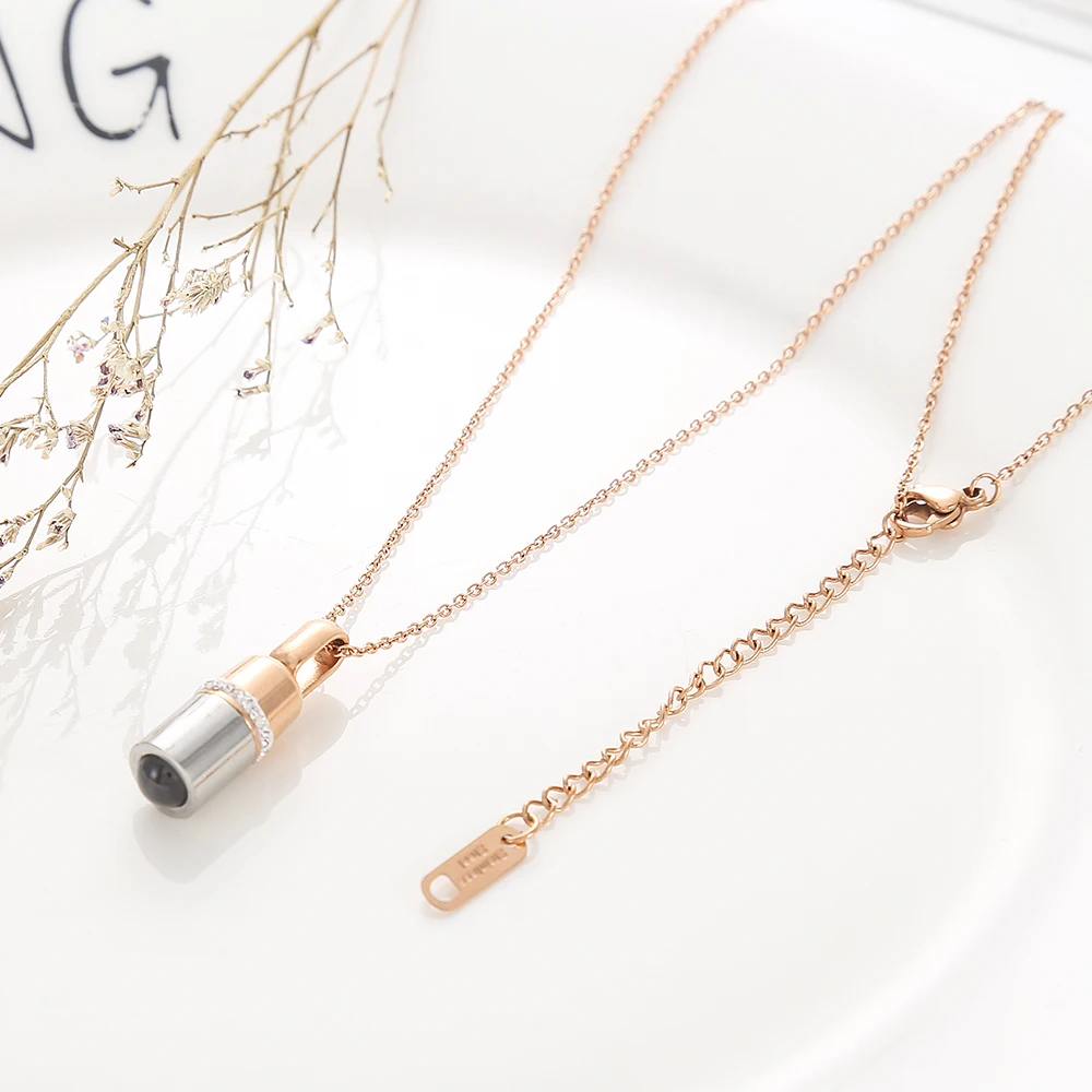WYBU ожерелье из титановой стали с подвеской в виде колонны для женщин цепочка