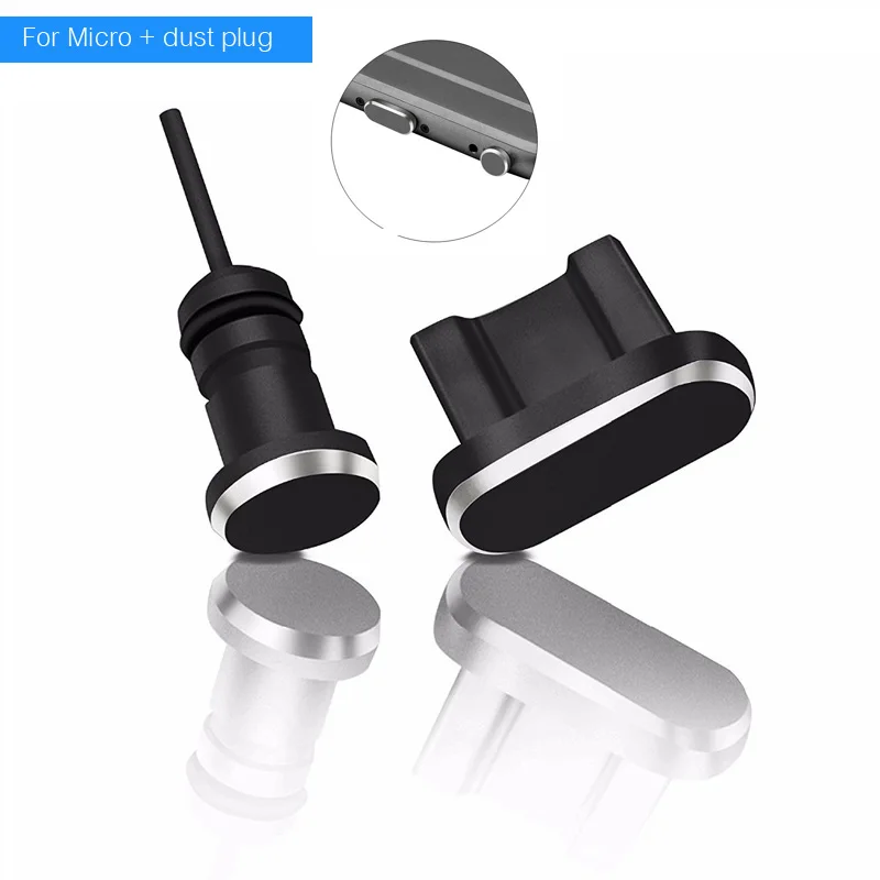 2 шт. Micro Usb порт для зарядки телефона + 3 5 мм разъем наушников противопылевая