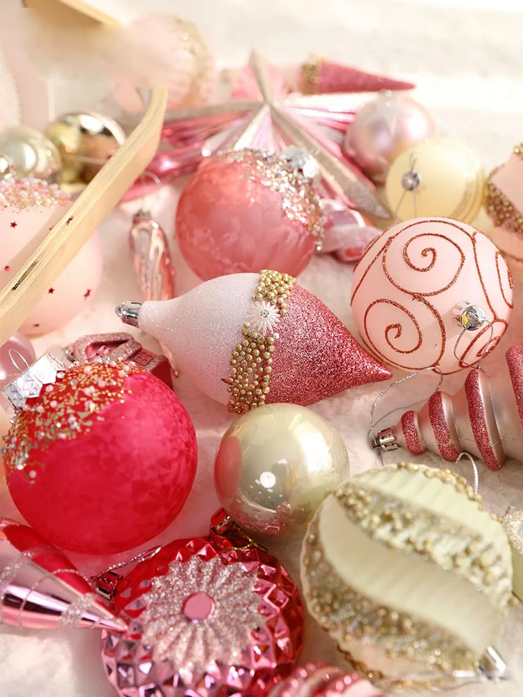 

Ins Christmas Pink Color Ball Gift Merry Christmas Decorations For Home Ornaments Balls Xmas Decor Hanging Tree Новый Год 2022