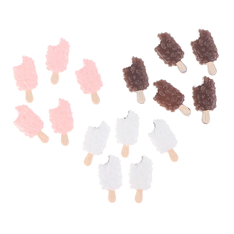 

Мини-палочка для мороженого, смола, кукла, смола, имитация мороженого, симпатичное ремесло, хрустящее мороженое, аксессуары для кукол на пал...