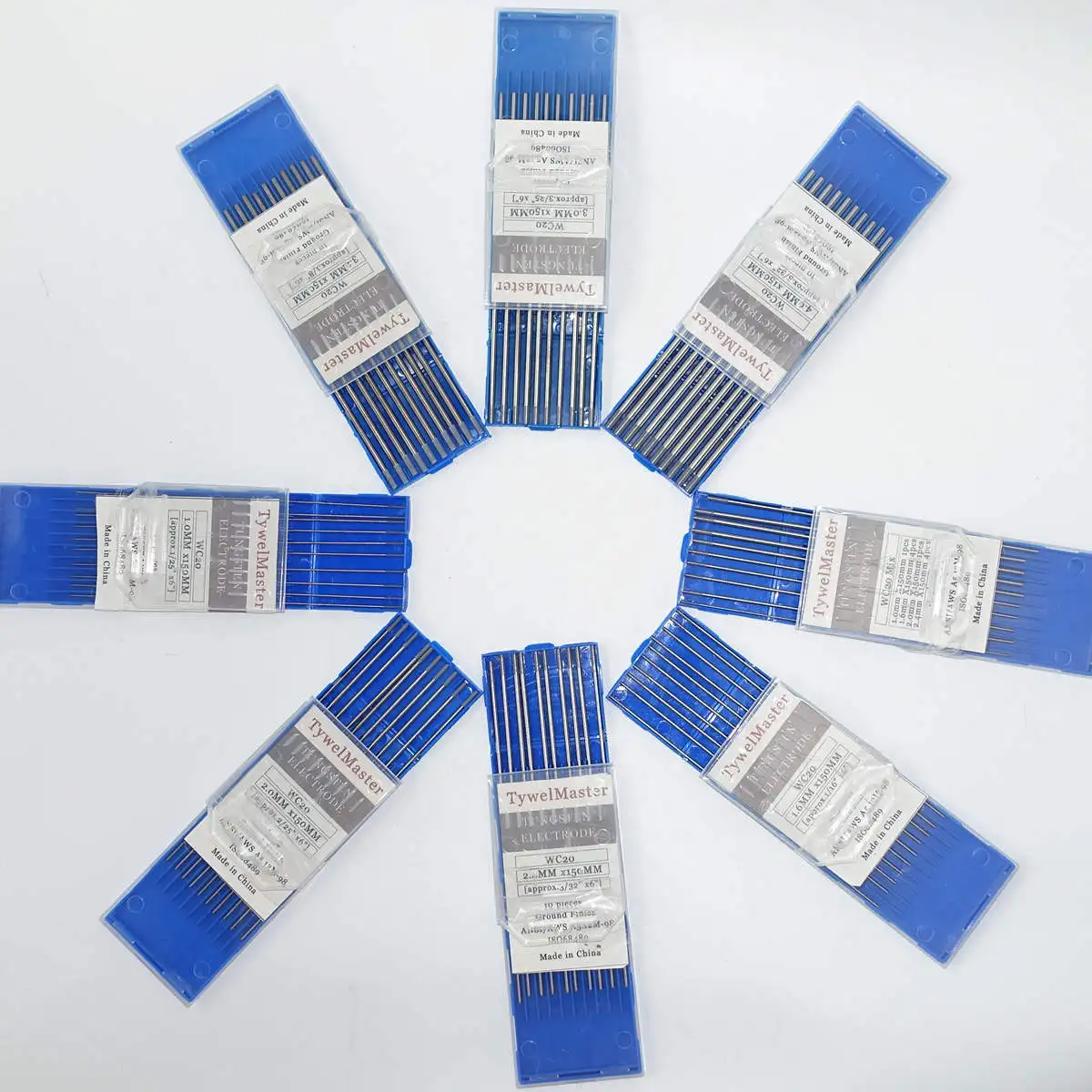 

WC20 Tungsten Electrodes Tig Rods 1.0 1.6 2.0 2.4 3.0 3.2 4.0mm for option 2.0% Ceriated for Tig Welding Machine