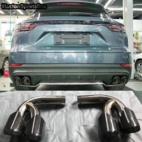for cayenne carbon fiber with stainless steel rear exhaust pipe car styling 2018 2019