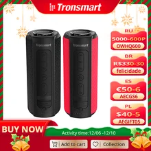 Tronsmart T6 Plus Bluetooth Speaker 40W Portable Speaker Deep Bass Soundbar with IPX6 Waterproof, Power Bank Function SoundPulse