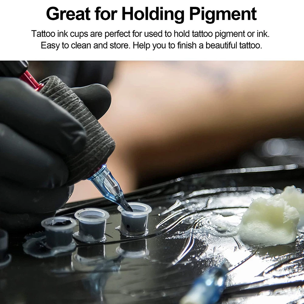 1000 шт./лот пластиковая одноразовая чашка для чернил татуировок держатель
