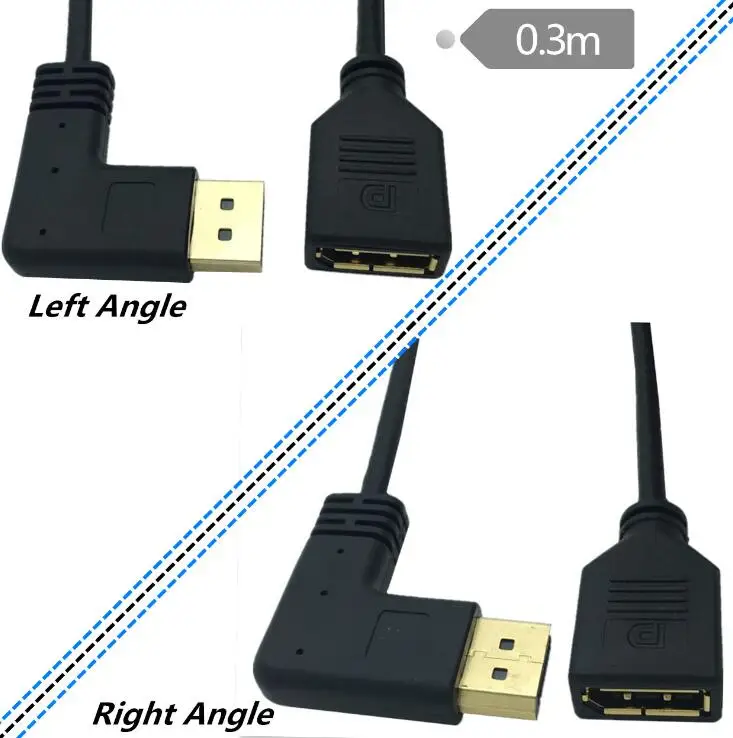 Кабель-удлинитель LBSC с золотым дисплеем штекер угол 90 градусов в гнездо 0 3 м |