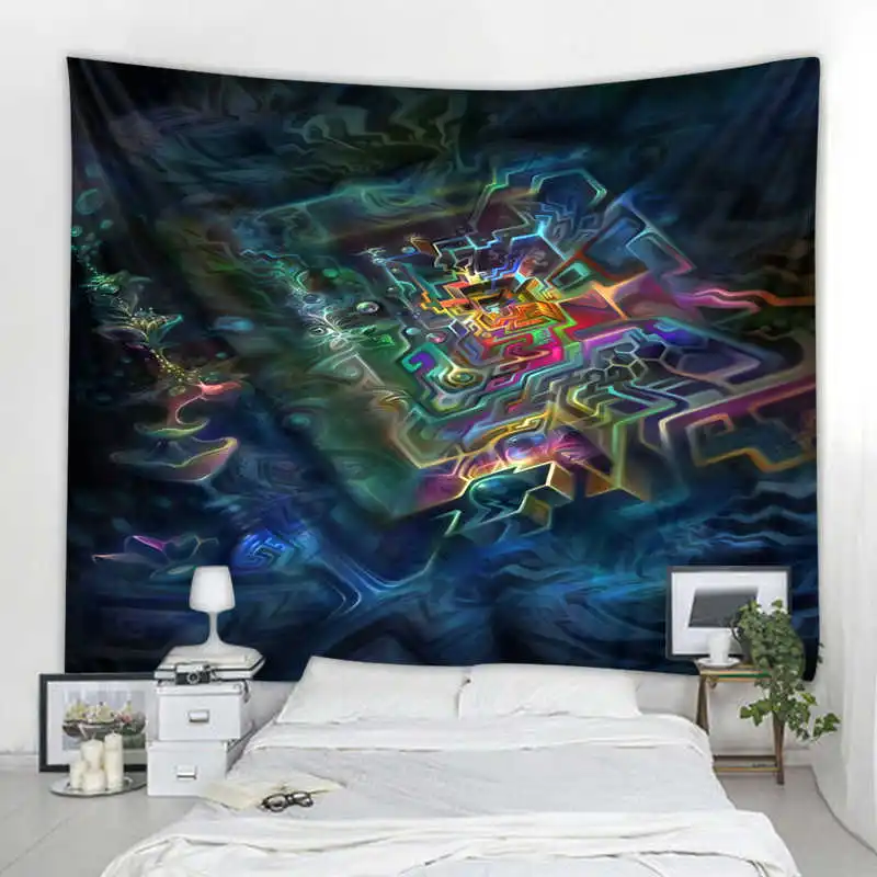 

Psychedelic Portrait Art Tapestry Home Decoration Tapestries Bedroom Dormitory Bedside Decoration Abstract Background Cloth