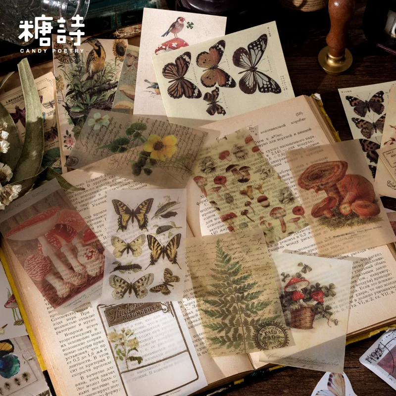 Винтажные наклейки в ретро стиле на память для скрапбукинга набор бумаг журнала