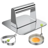 burger press for griddlenon stick burger smasher with egg ringgriddle accessory kit for flat top outdoor griddle grill