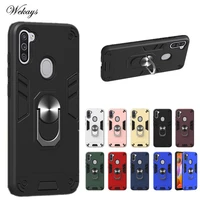 shockproof armor kickstand case for samsung galaxy a11 a21 a31 a41 a70e m11 phone case finger magnetic ring cover fundas capa