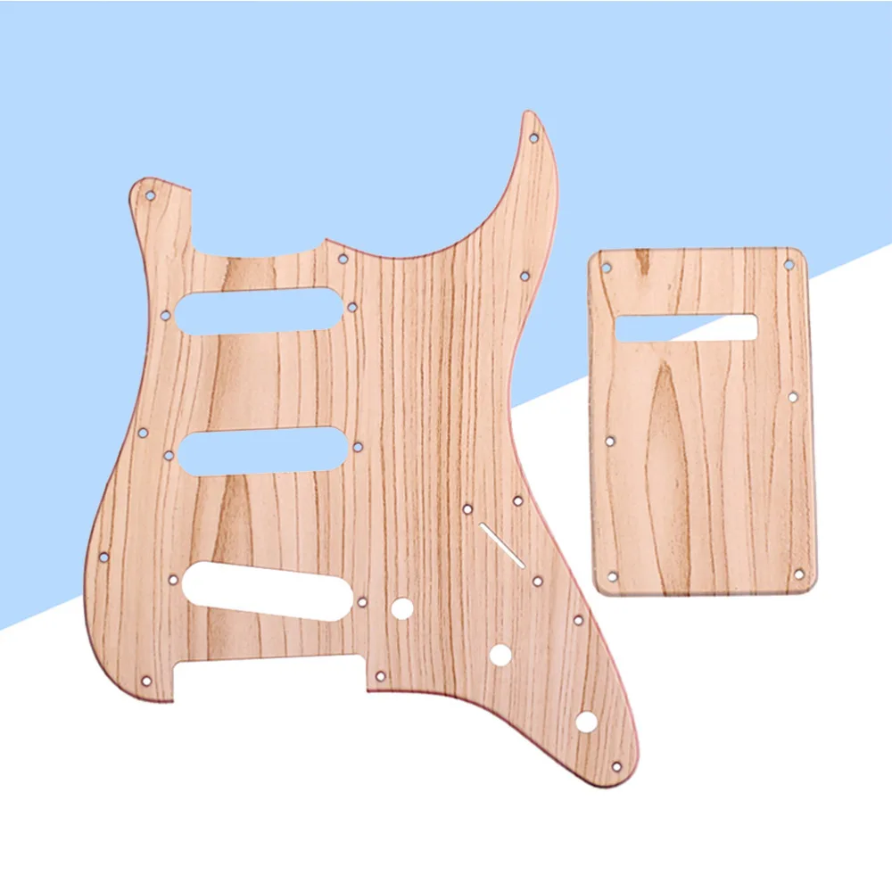 

1 Set GSSS27 SSS Maple Wood Loaded Prewired Humbucker Pickguard with Back Plate for Electric Guitar (Beige)