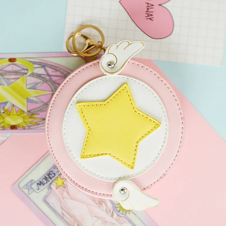 Чехол для карт с Аниме Сакура КИНОМОТО симпатичный кошелек монет крыльями