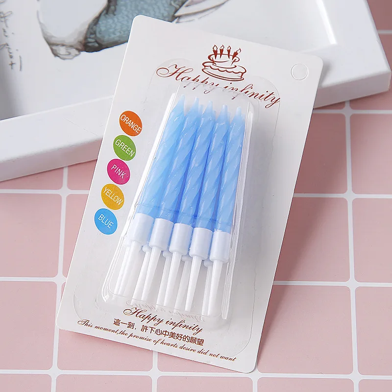 10 шт./компл. Свеча для выпечки торта на день рождения креативная Хрустальная нить