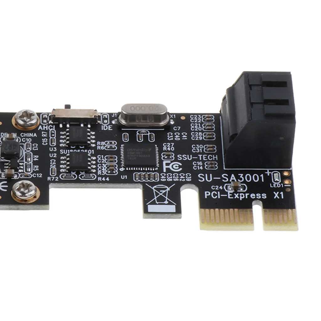 Адаптер адаптера PCI E Express 1x к Sata 3 0 III с 2 портами ASM1061|Платы расширения| |