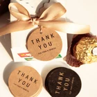 100 шт. натуральные крафтовые бумажные бирки для подарков, бумажные этикетки с благодарностью за ценники сделай сам для рукоделия, одежды, бирки для свадебного украшения