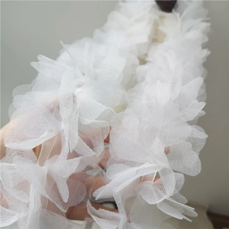 Fadesen белая кружевная ткань тонкая лента для украшения упаковочный материал