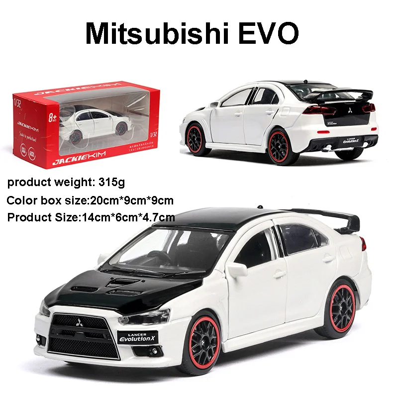 Модель 1/32 EVO модели автомобилей из сплава 6 дверей можно открыть Lancer Evolution LE