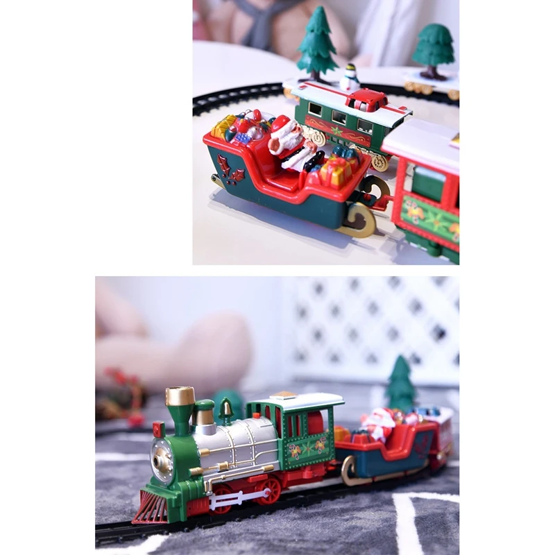 

Christmas Train Set Railway Track Christmas Train Gift Electric Train Set Car with Locomotive Engine