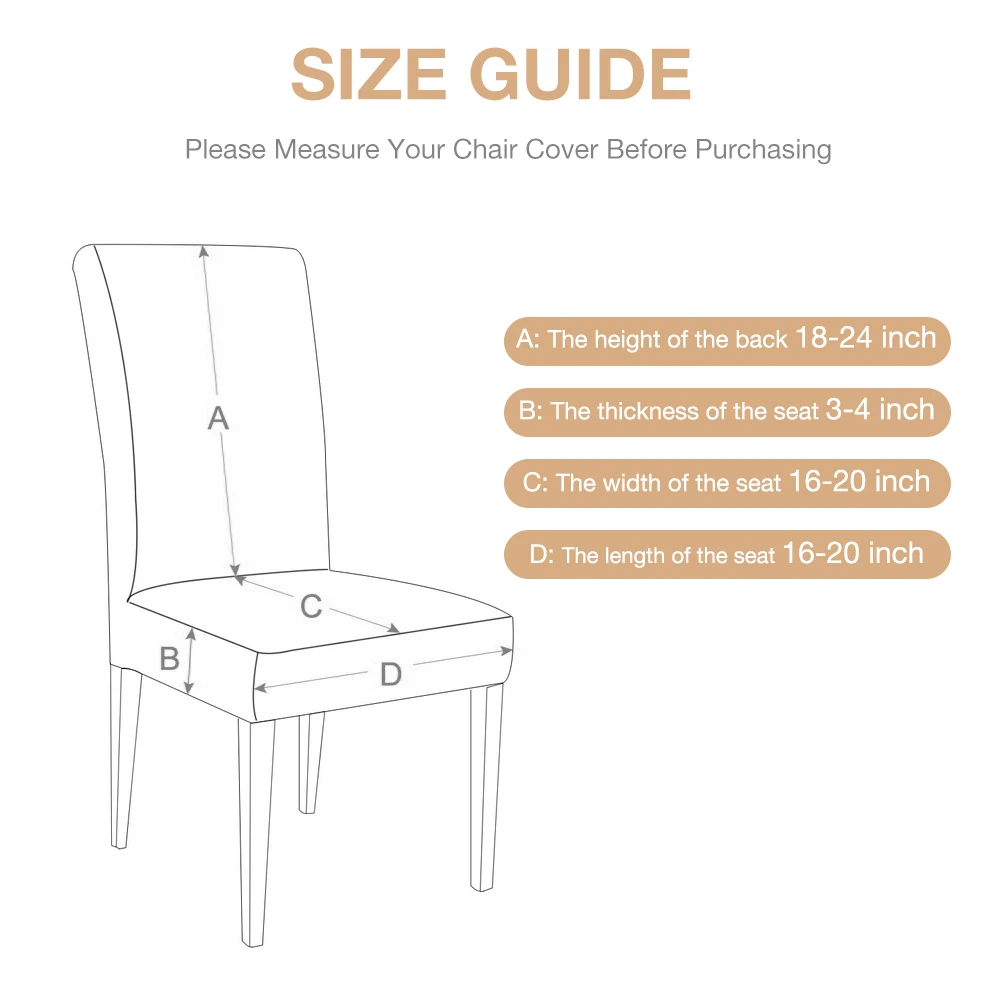 1/2/4/6 шт. эластичные чехлы на кресла для обеденного стула съемные Нескользящие