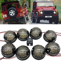 8pcs for 83 90 90110 land rover defender complete led lamp upgrade kit clearsmoked
